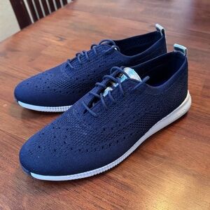 Cole Haan Zerogrand navy silver oxfords dress shoes women’s size 9